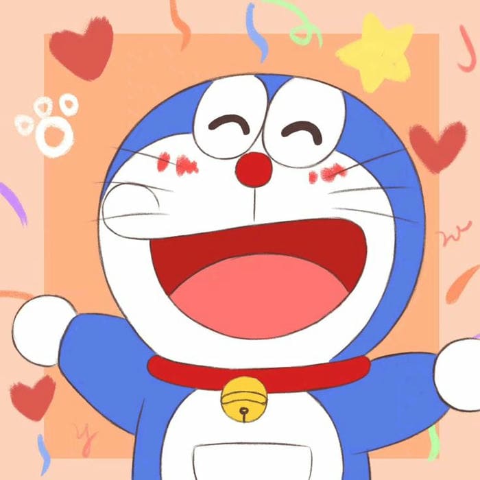 Hình avatar Doraemon biểu cảm cute