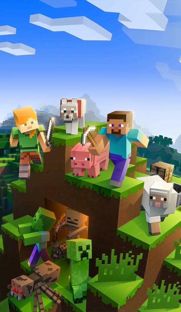 Ảnh hình nền điện thoại Minecraft cute