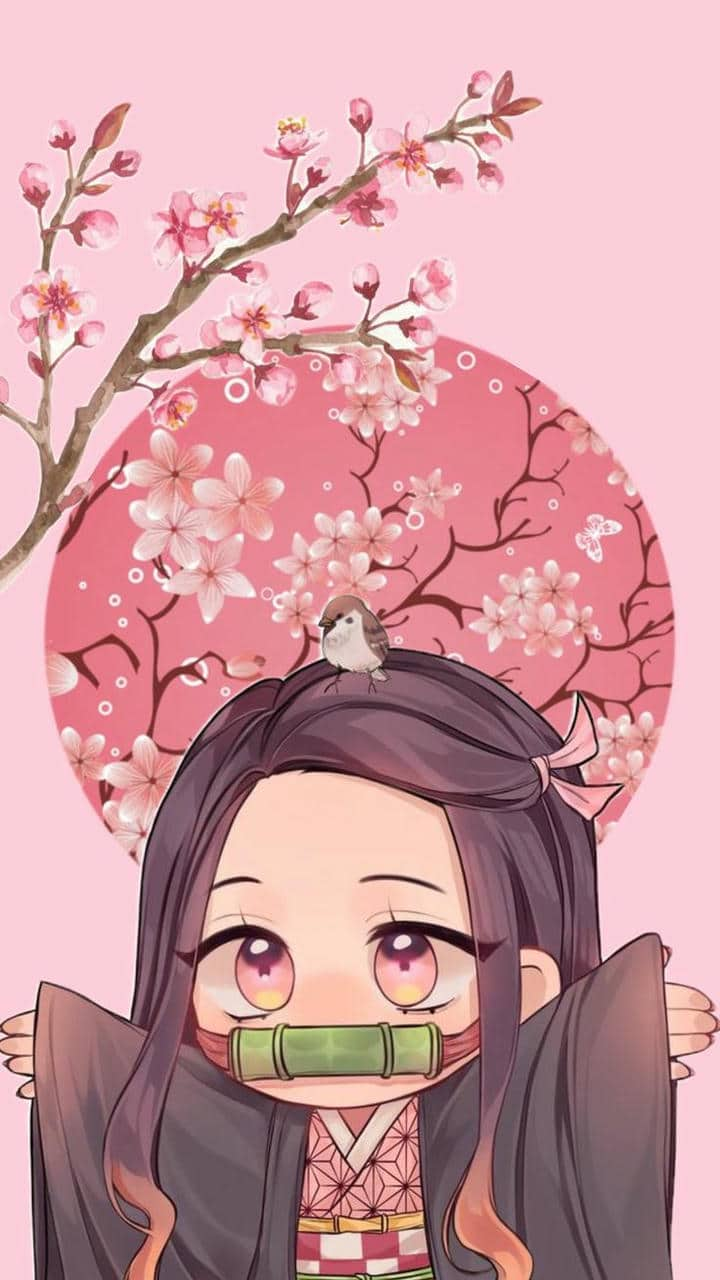 Hình nền Nezuko cute chibi