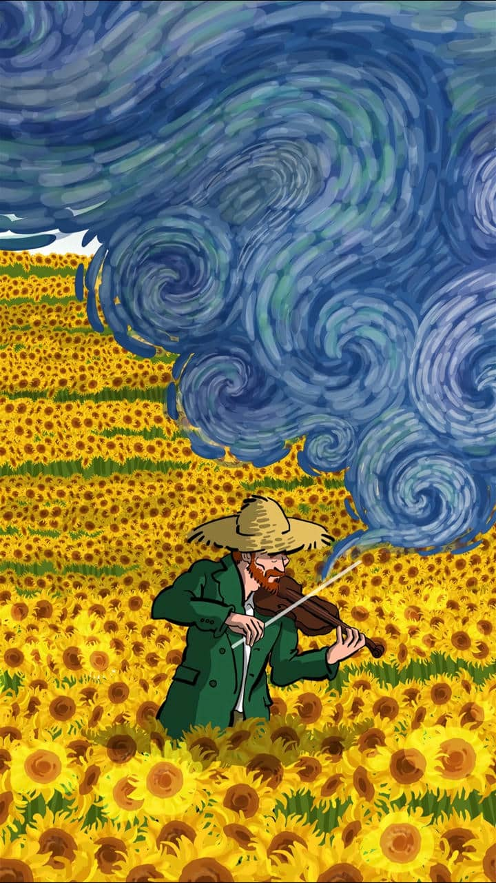 Hình nền đt tranh Van Gogh đẹp