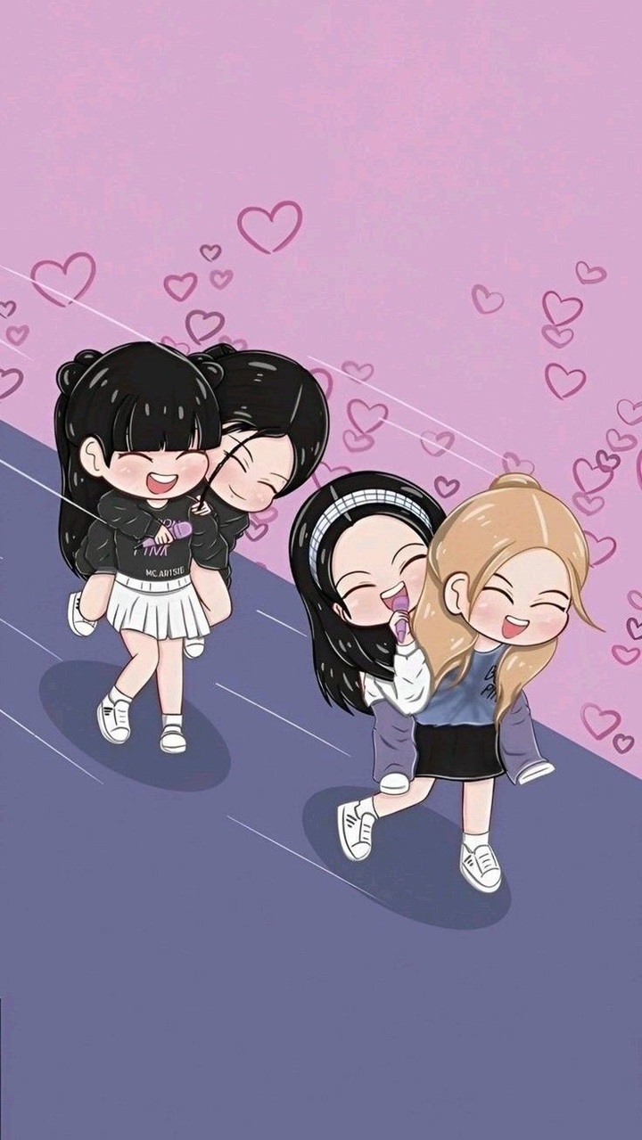 Ảnh hình nền điện thoại chibi Blackpink cute