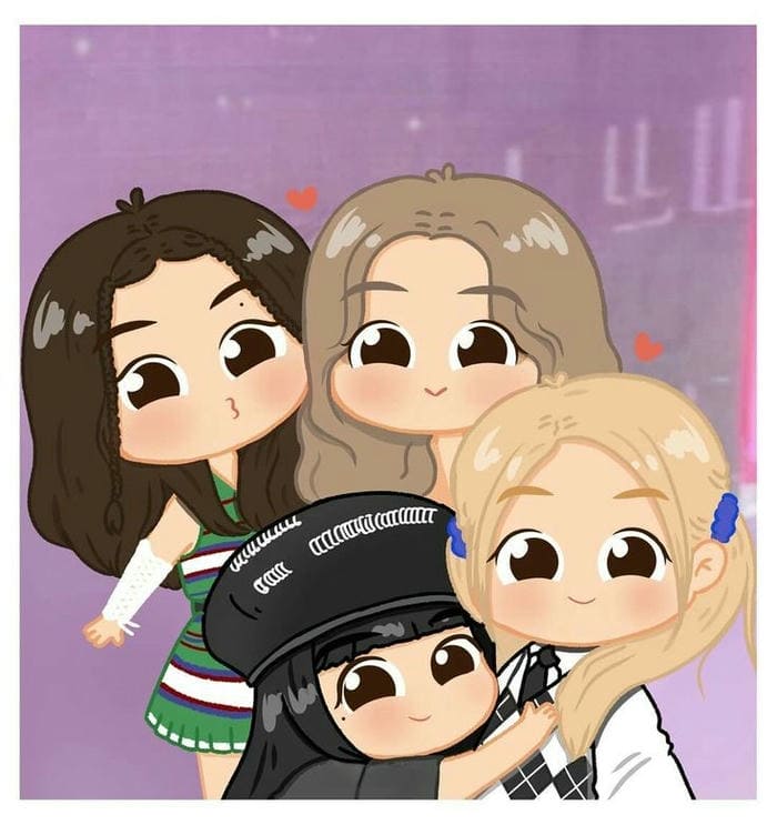 Hình avatar chibi Blackpink siêu đáng yêu