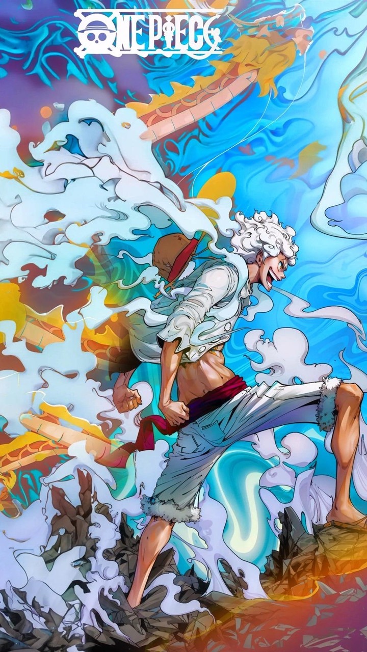 Ảnh hình nền Luffy Gear 5 Nika ngầu đẹp