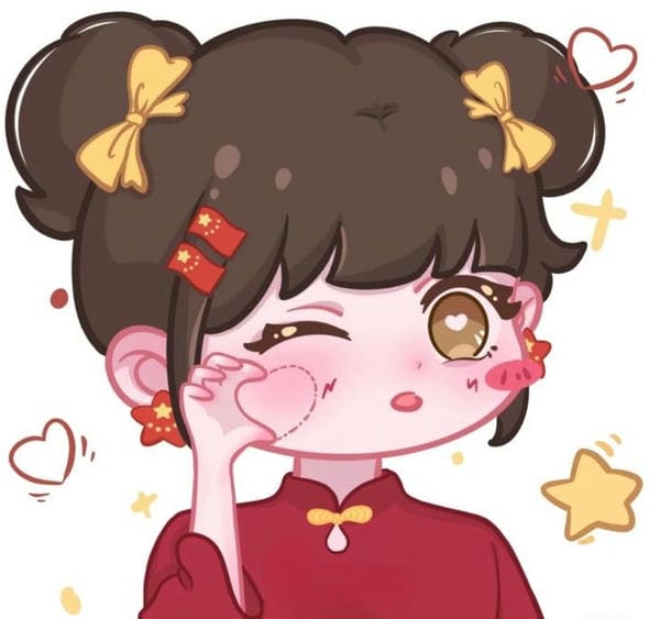 Ảnh avatar tết chibi nữ siêu dễ thương