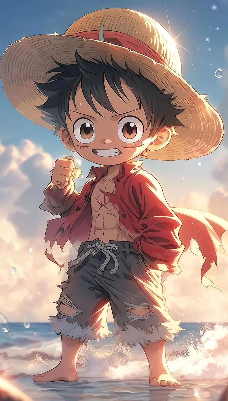 Ảnh hình nền điện thoại Luffy đáng yêu