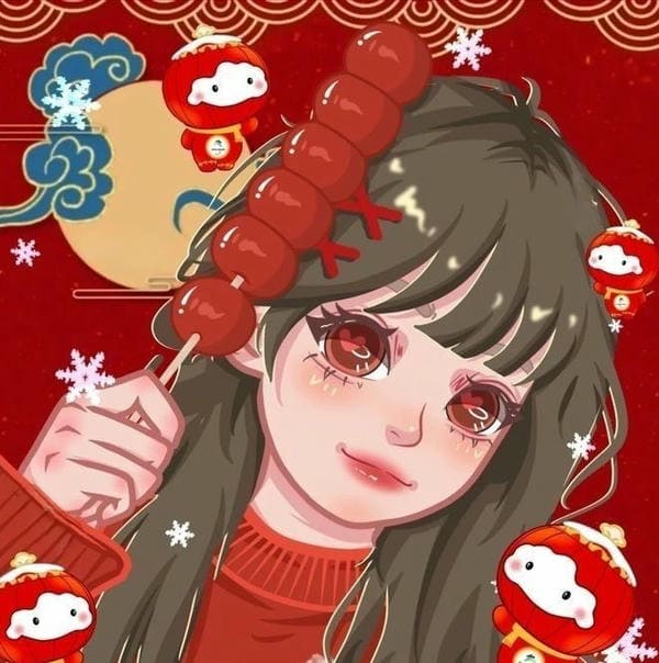 Hình ảnh avatar tết chibi nữ đẹp cho Zalo