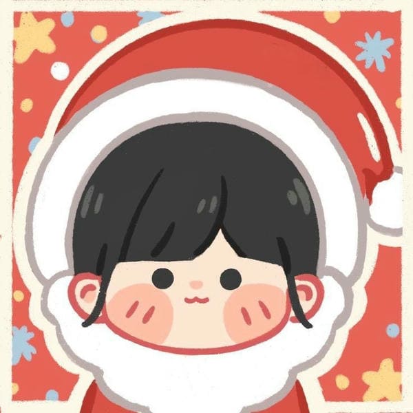 Ảnh avatar giáng sinh hình chibi nam đáng yêu