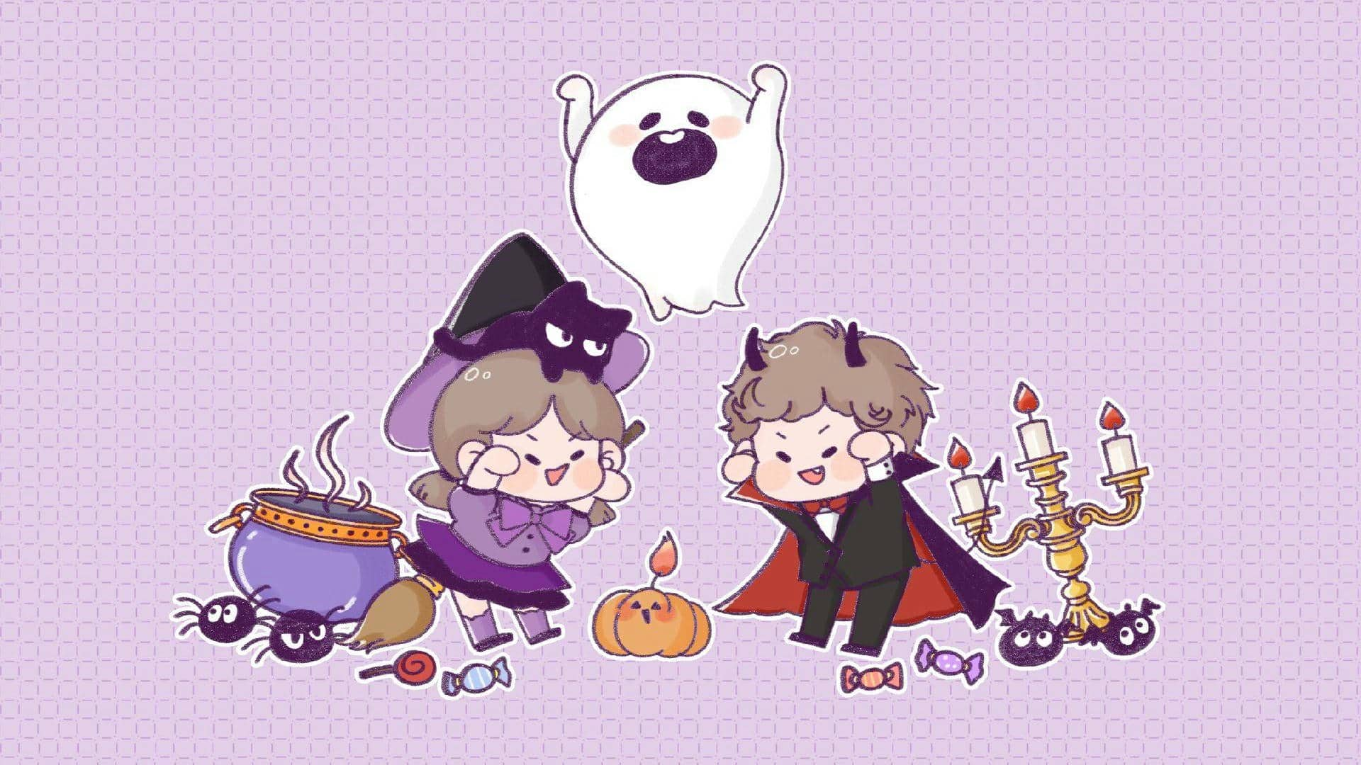 Ảnh hình nền máy tính Halloween cute