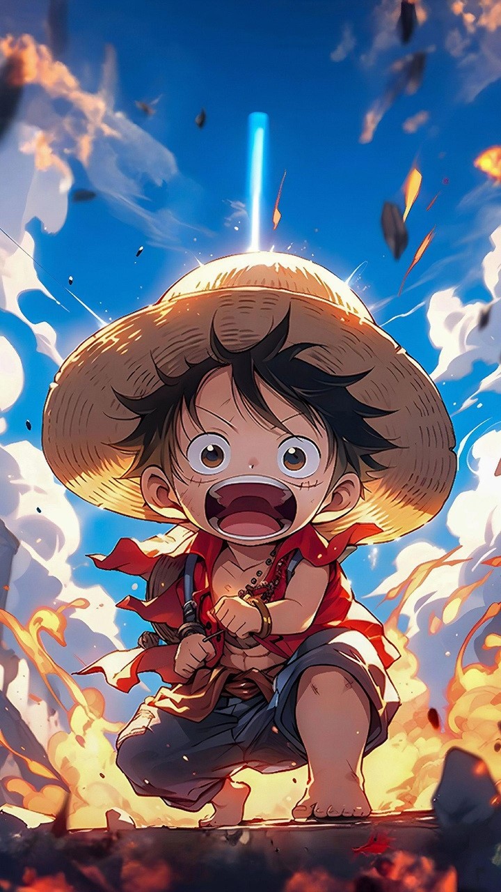 Ảnh hình nền điện thoại Luffy cute