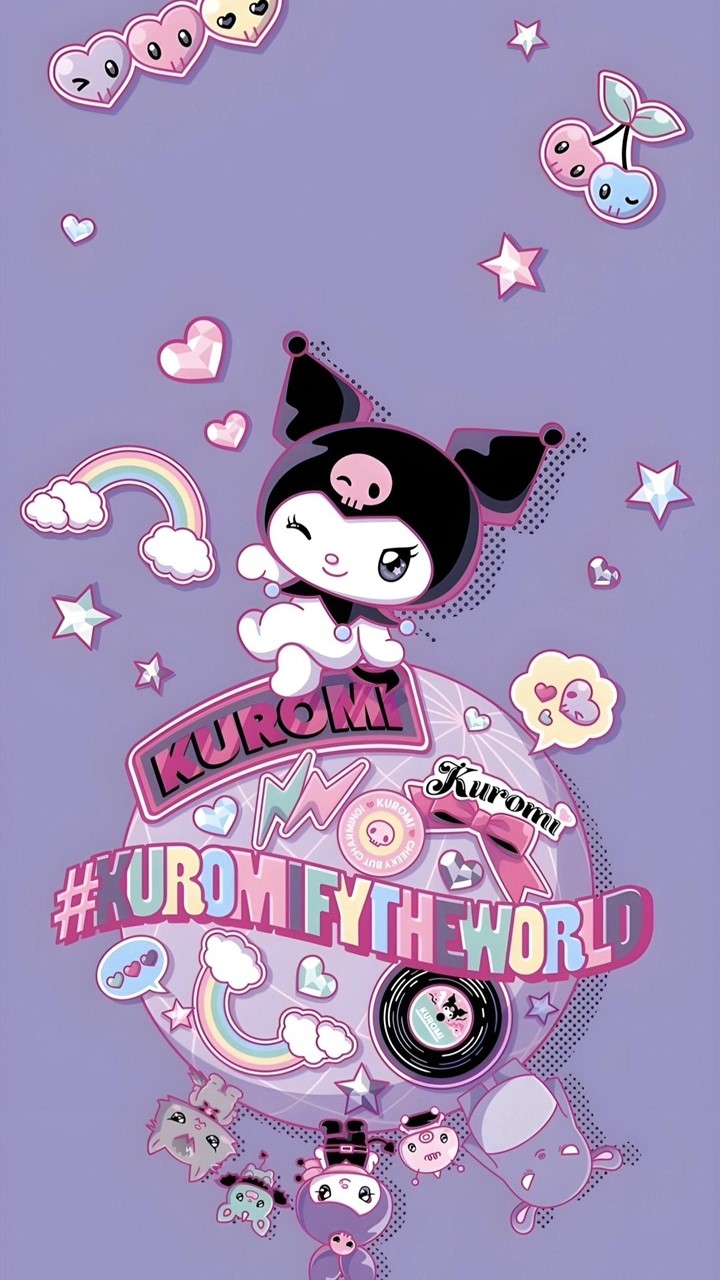 Hình nền Kuromi cute đáng yêu