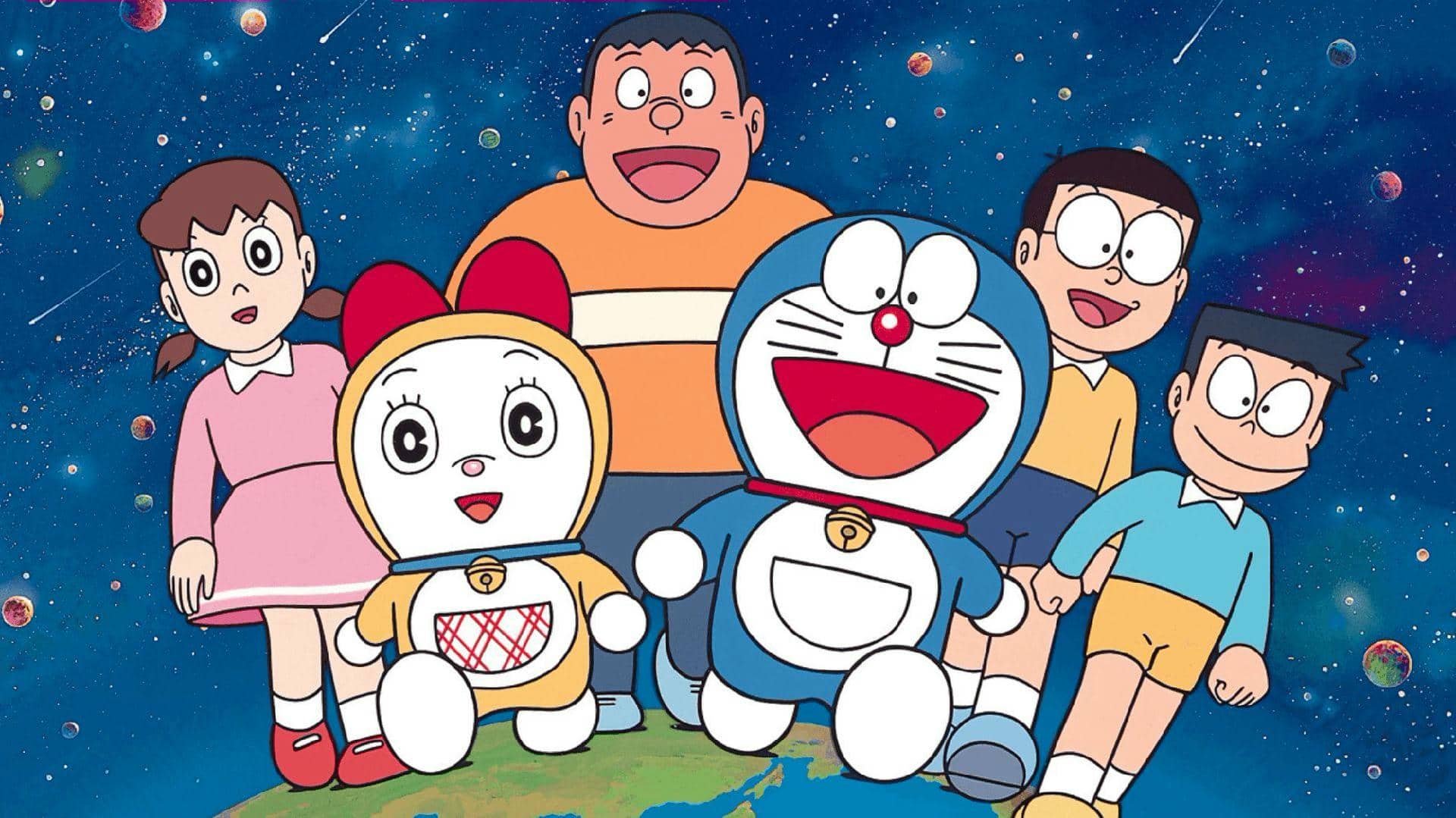 Ảnh hình nền laptop Doraemon cute