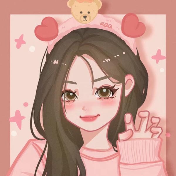 Ảnh avatar chibi nữ cùng cho Shiba siêu đáng yêu