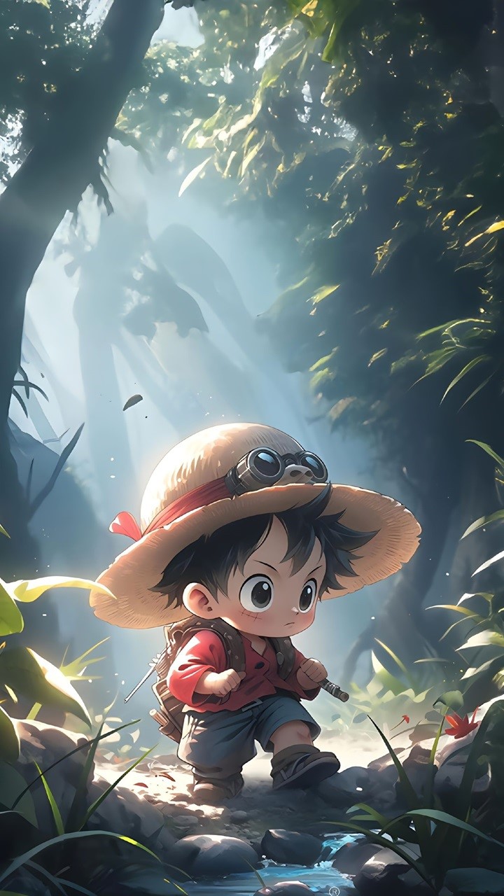 Hình nền điện thoại Luffy cute đáng yêu