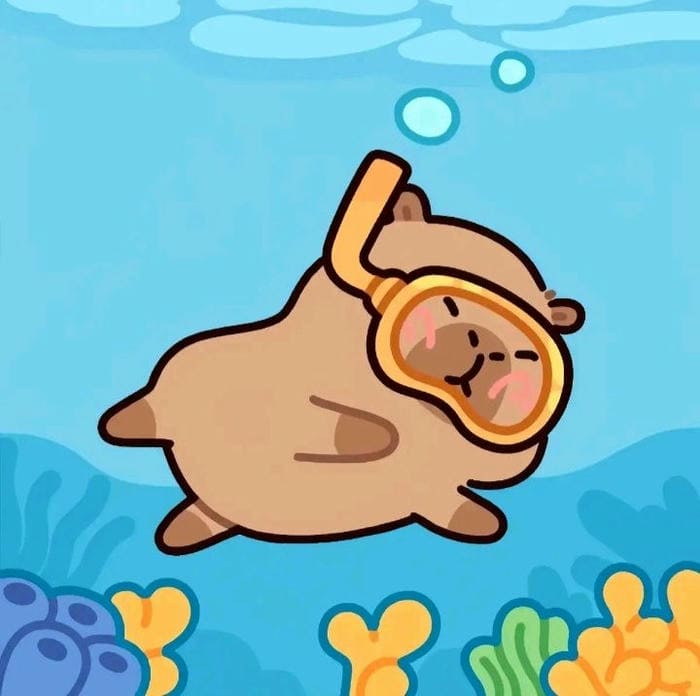 Hình ảnh avatar Capybara vô tri cute