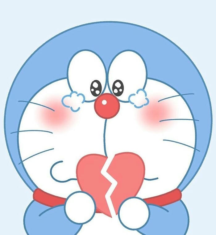 Ảnh avatar Doraemon ôm trái tim đnág yêu