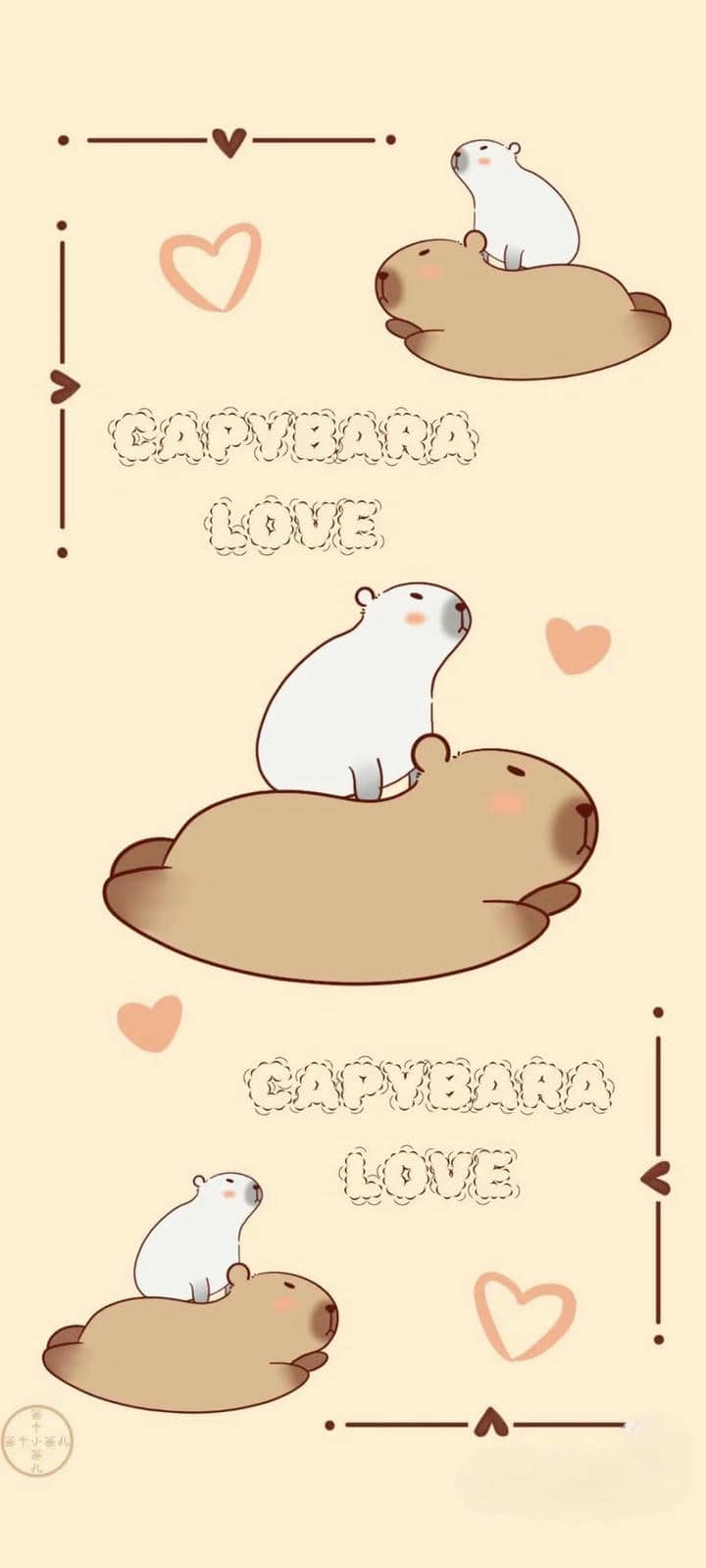 Hình nền Capybara vô tri cute cho điện thoại