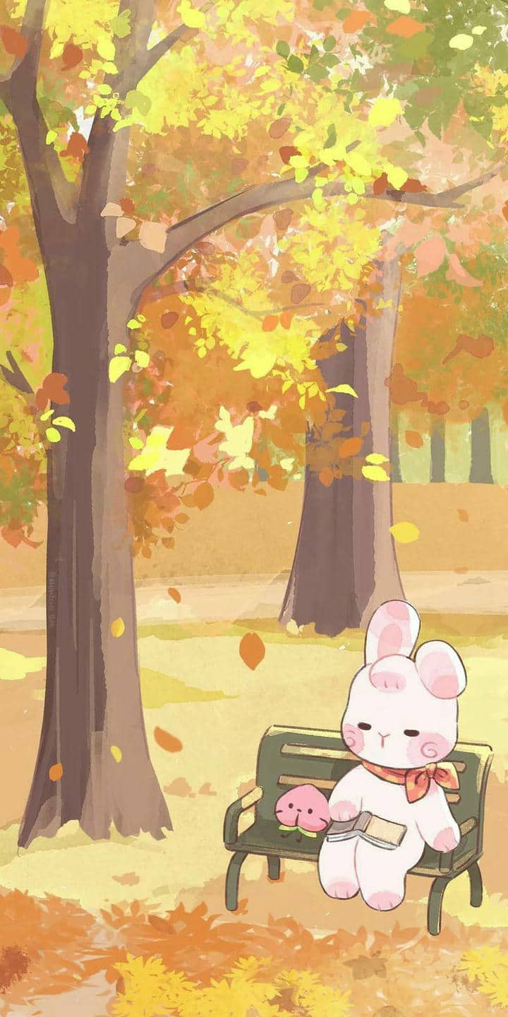 Molang & Piu Piu - Fall Season Wallpaper