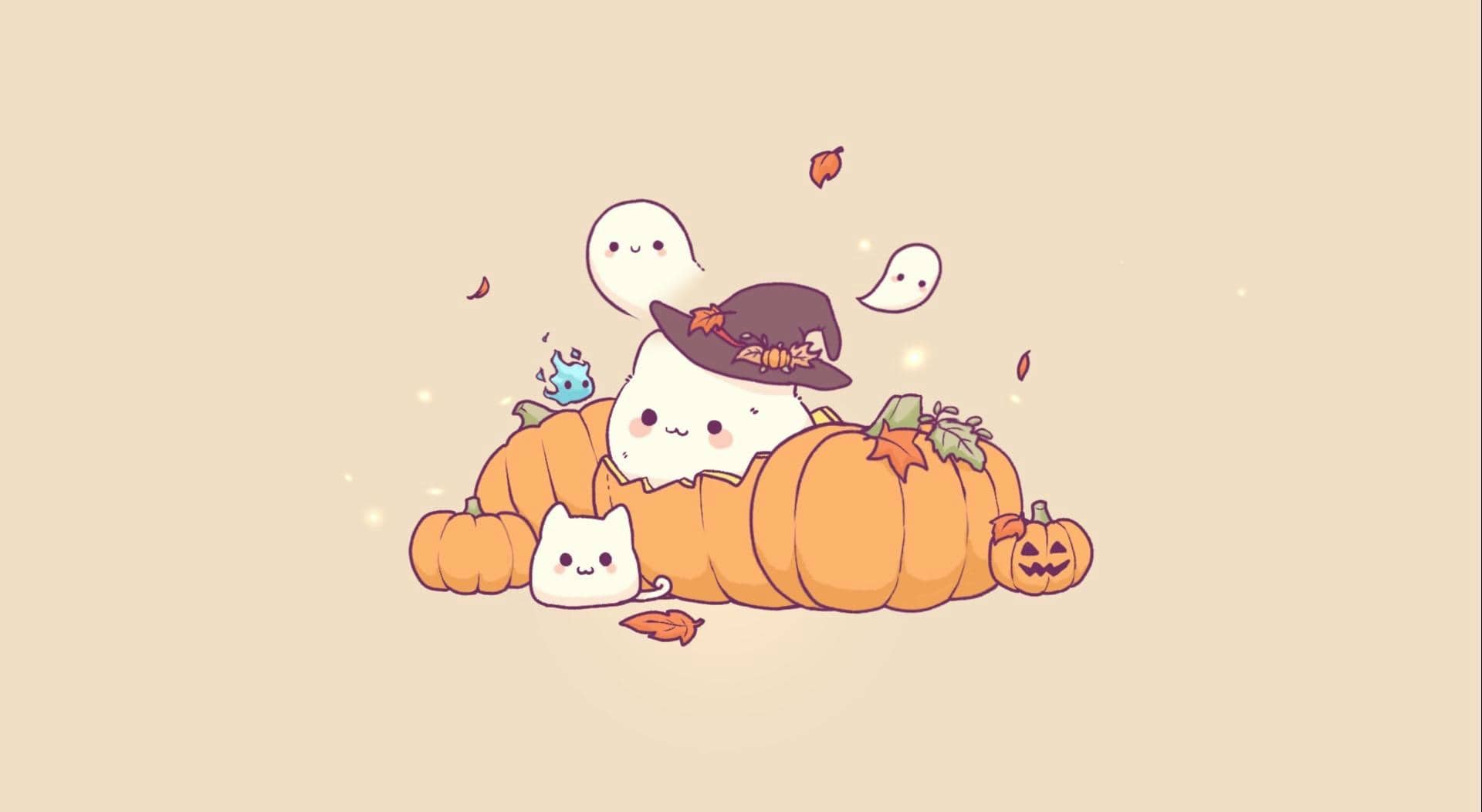 Hình nền máy tính Halloween cute