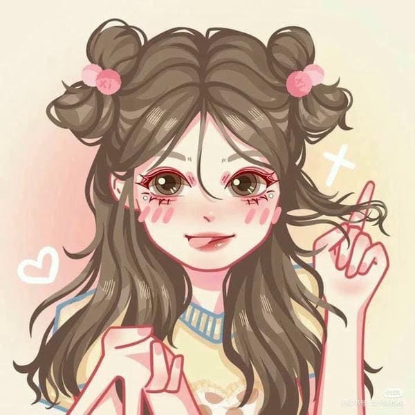 Ảnh avatar Zalo hình chibi nữ đeo tai nghe đáng yêu