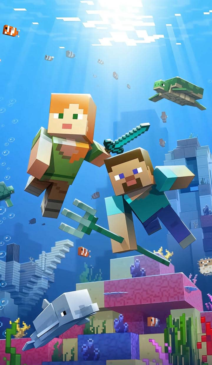 Hình nền Minecraft 4k cho điện thoại