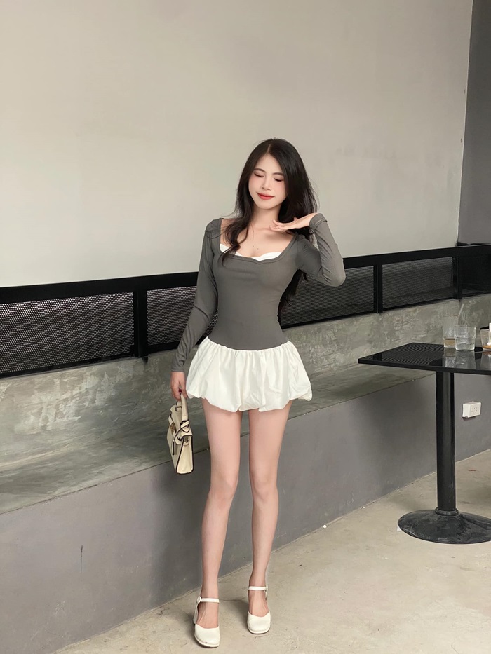 gái xinh mặc váy cute