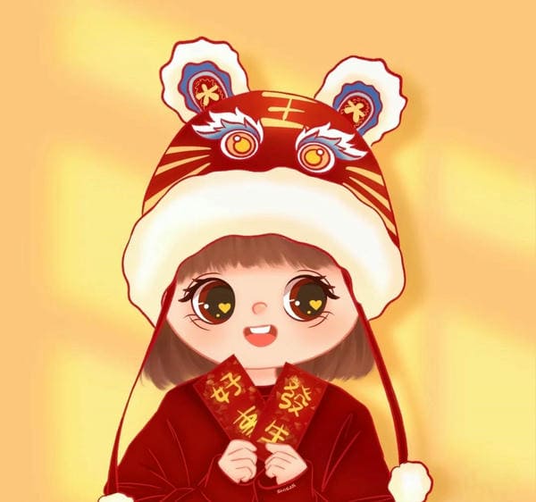 Hình ảnh avatar tết chibi nam siêu đáng yêu