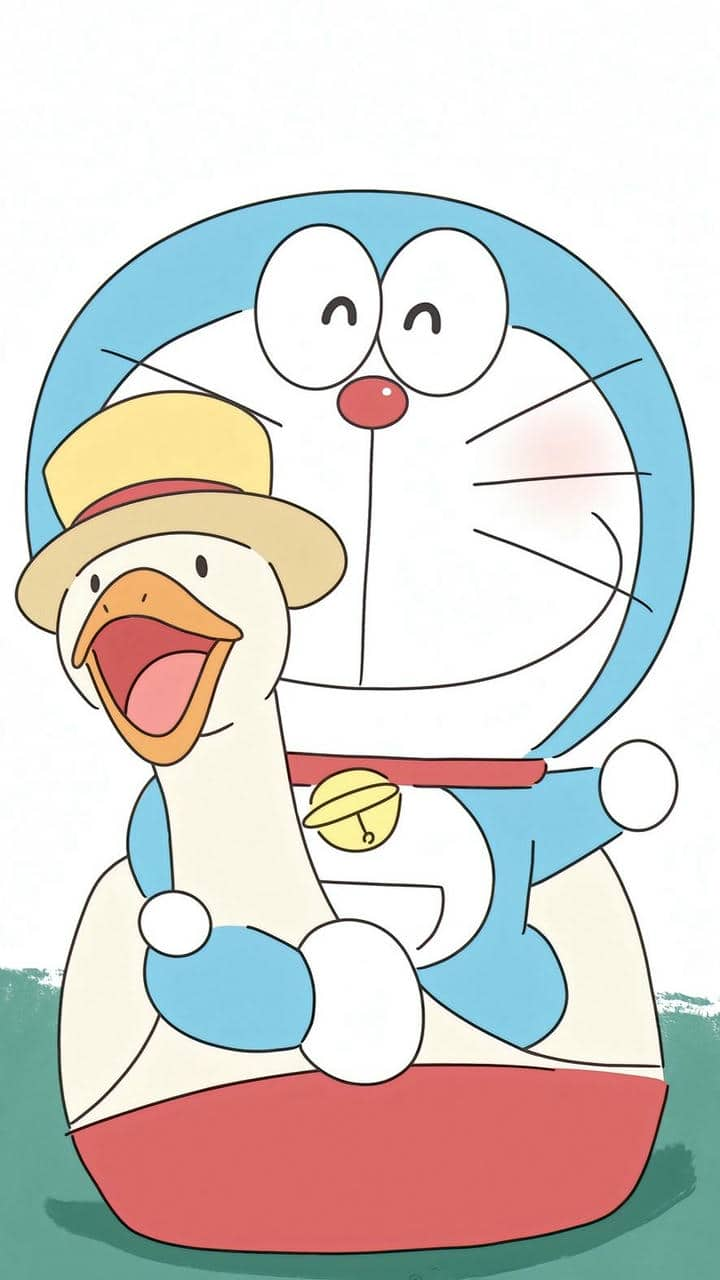 Hình nền Doraemon cute phô mai que